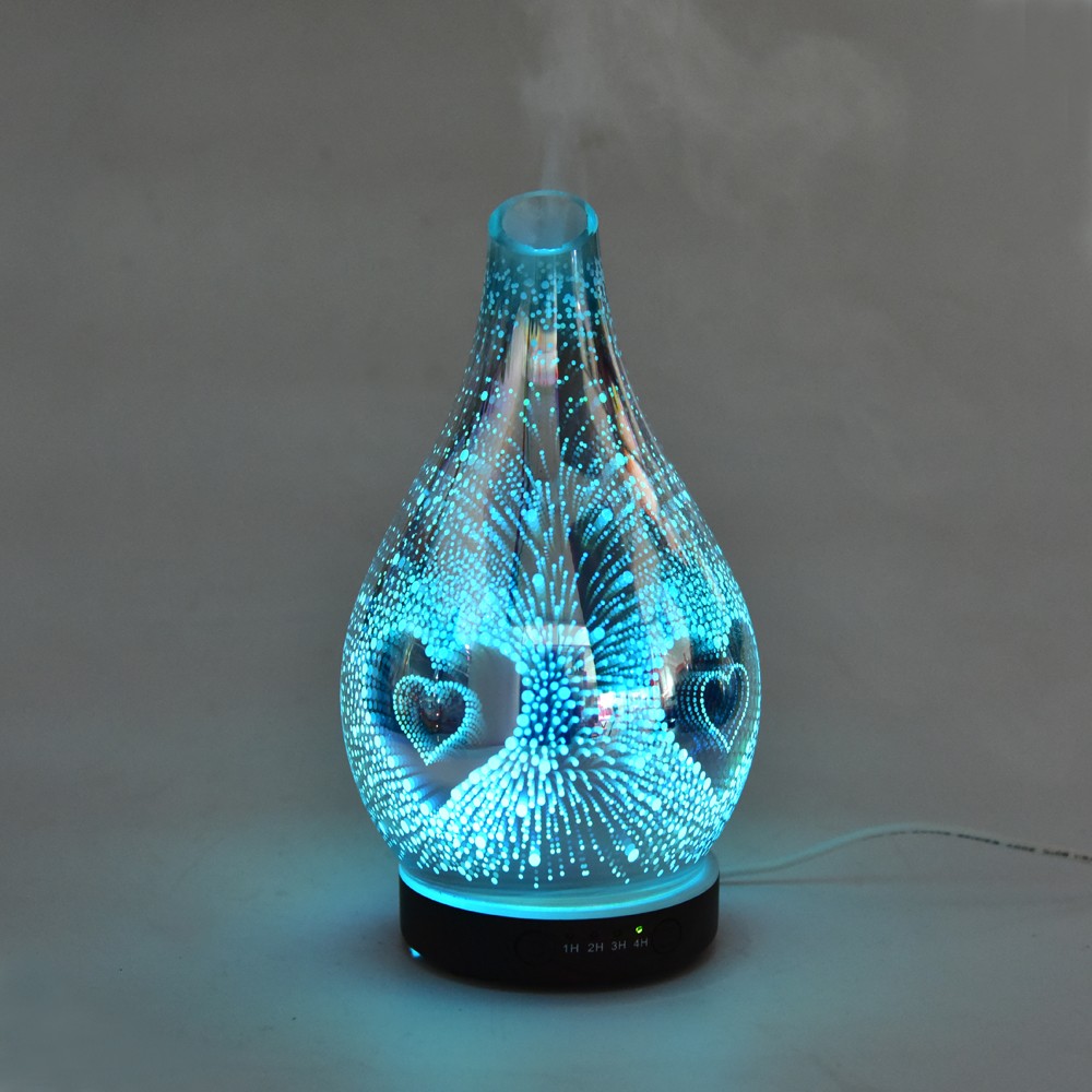 High Quality Portable Personal Humidifier uUSB Aroma Essential Oils 3D Glass Diffuser