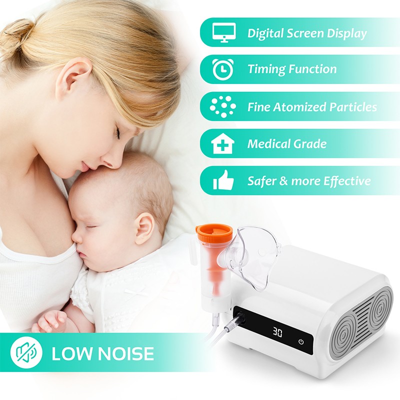 Popular Asthma Medical Compressor Nebulizer Digital Electric Portable Atomizer Nebulizer With Timer