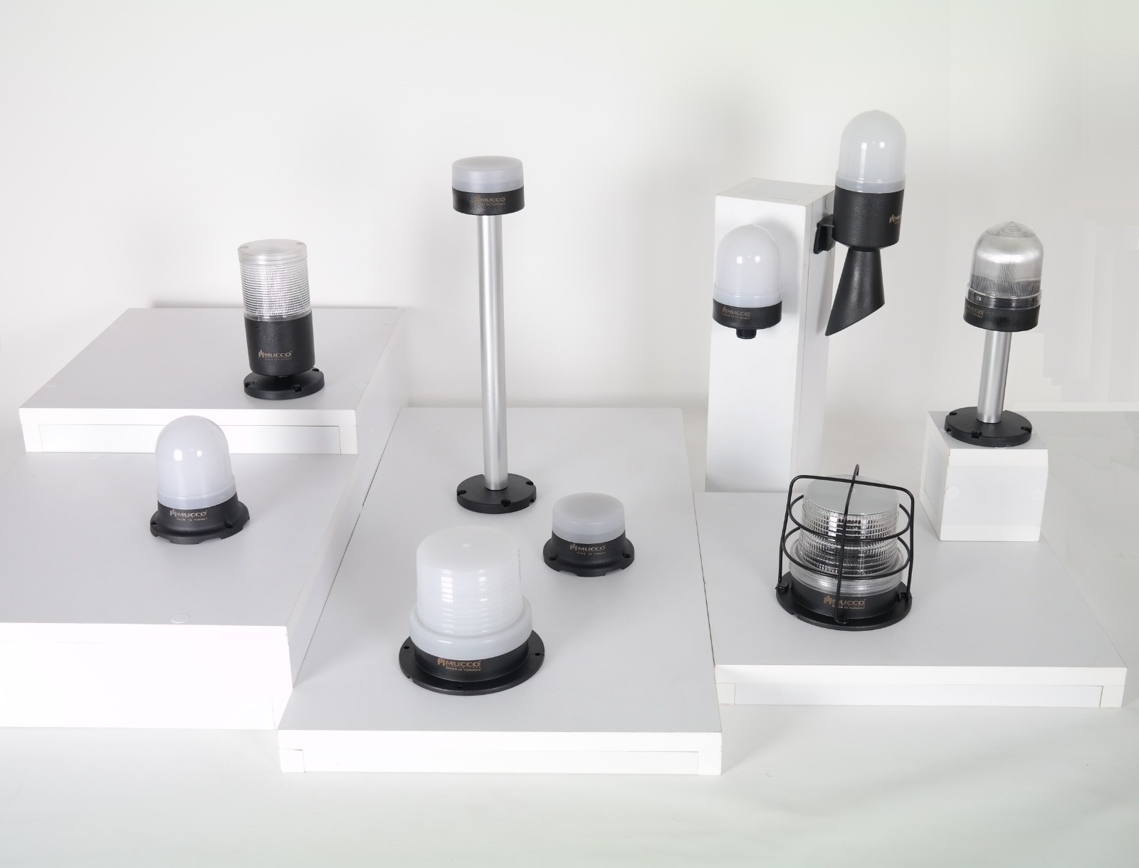 High Sound Steady Flashing Strobing Rotary Light Options , 4 different colors with RGB LED technology M22 RGB Warning Light