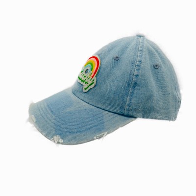 Curved Brim Cotton Denim Embroidery Sporty Baseball Caps Gorras Casquette de Baseball