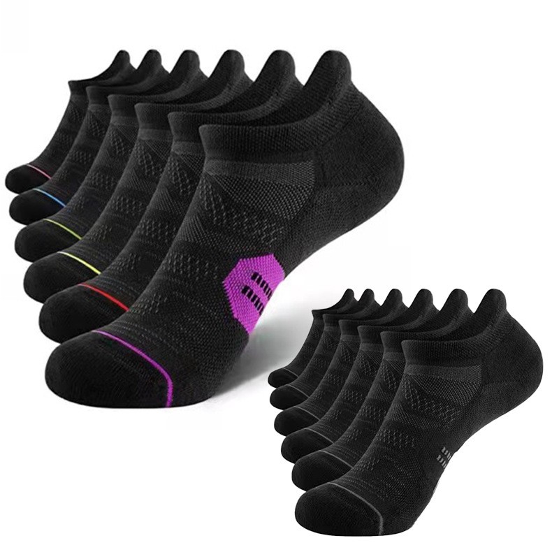WUYANG Breathable Compression Ankle socks Men's Running with Cushion Low Cut Athletic Socks Custom logo