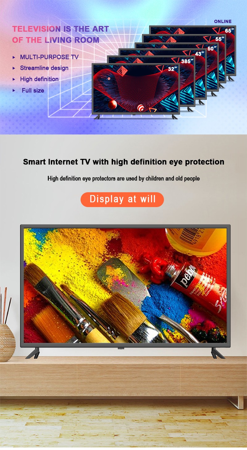 LED Android Smart Television Wholesale Full HD LCD Office Hotel Tv TV 32 55 65 Inch USB OEM Wifi Mold
