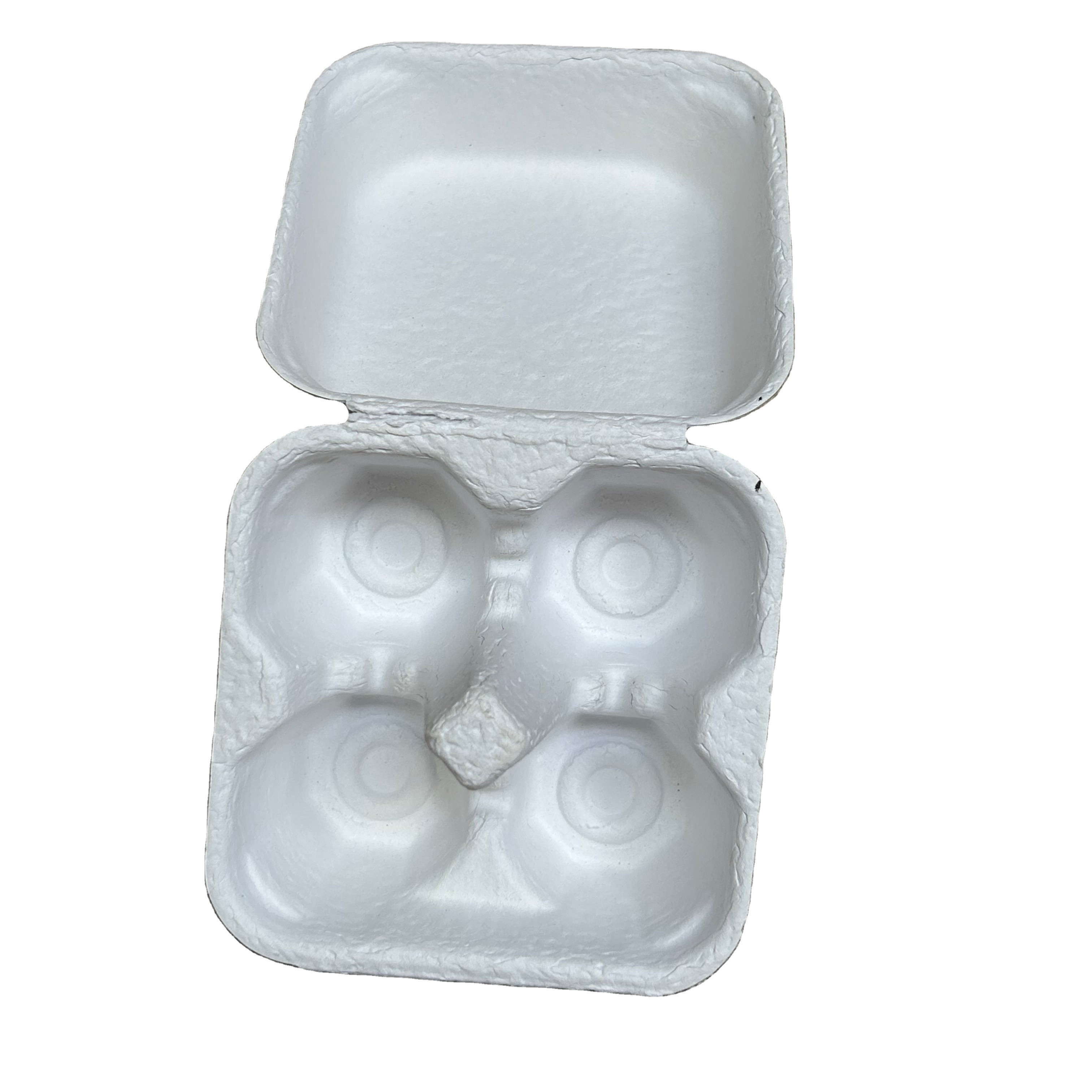 Wholesale Hot Sell High Quality Clamshell Container Recycle paper pulp packaging Bagasse pulpMolded Pulp Tray of Paper-Pulp