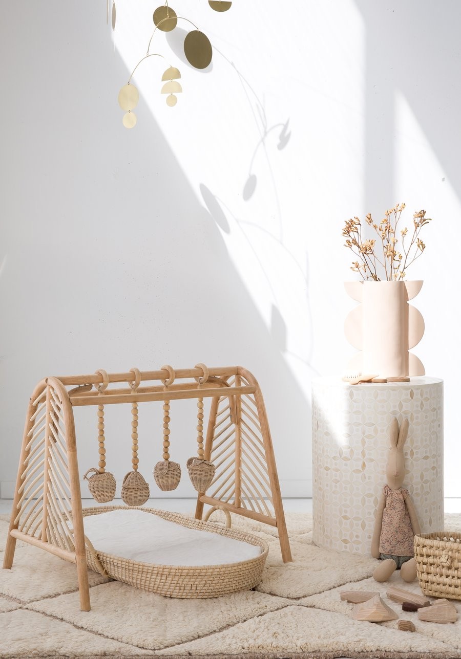 Rattan Baby Play Gym, Rattan furniture product for baby, Rattan toys hanging frame/ SISU/ RFK-018