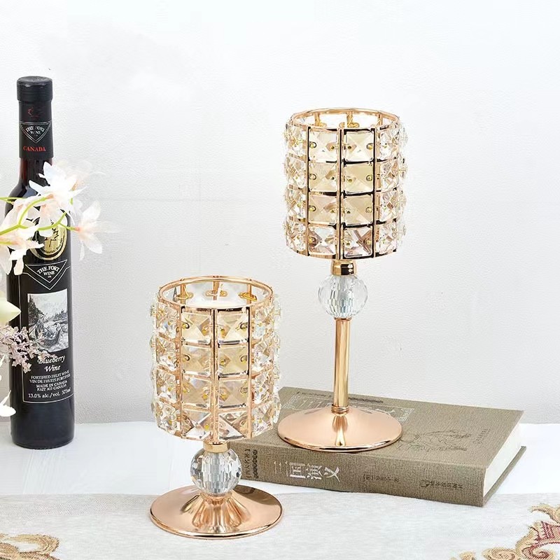 Wedding Vase with Candle Holder Glass for Table Centerpieces Wedding Decoration Decorative Round Metal Print