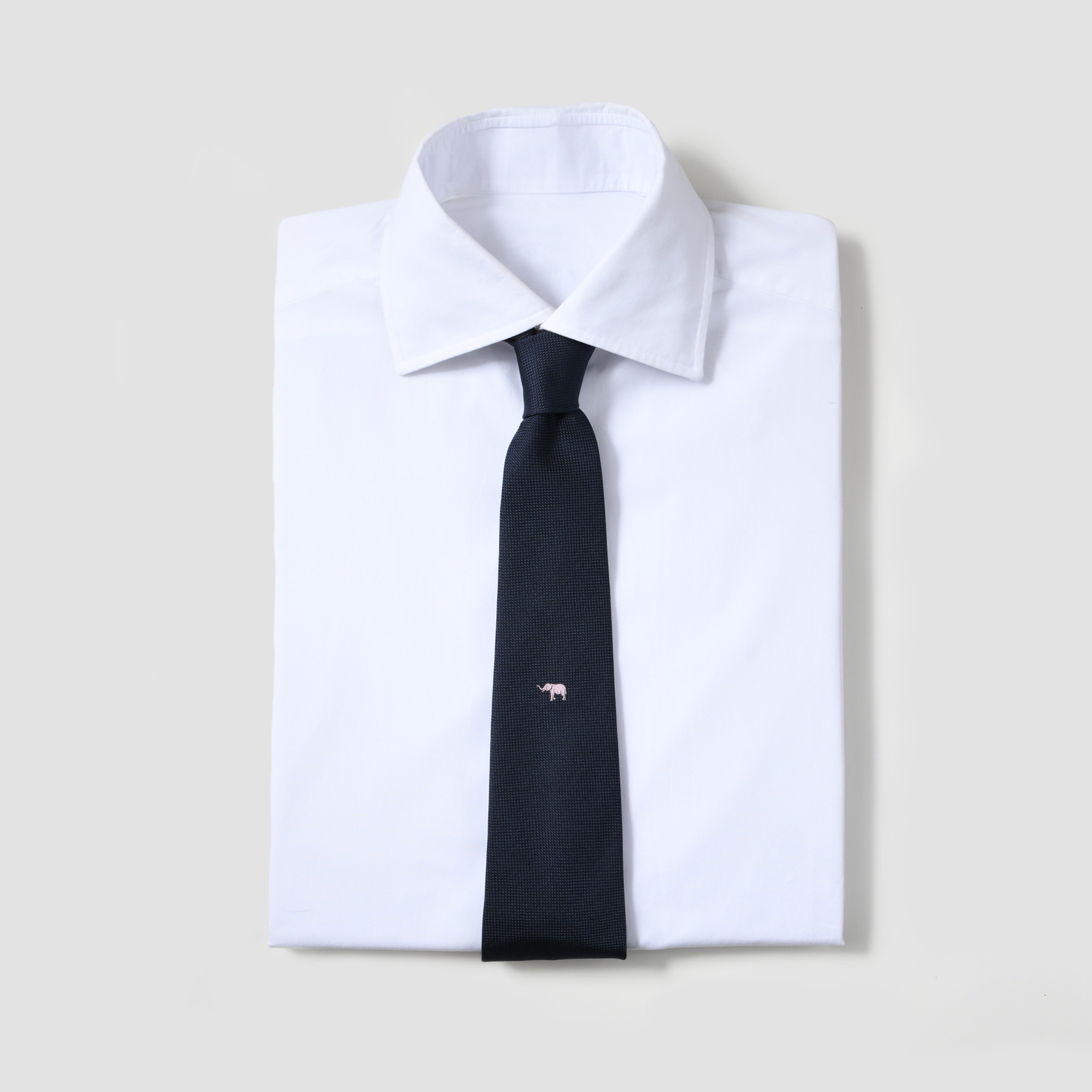 Luxury Product Ties for Men Silk Ties Unlined Night Blue with White dots - Handmade Neck Tie for Men - Customizable
