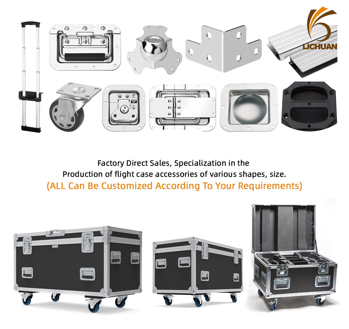 Premium Flight Case Accessories Metal Case Handle Steel Spring Loaded Handle