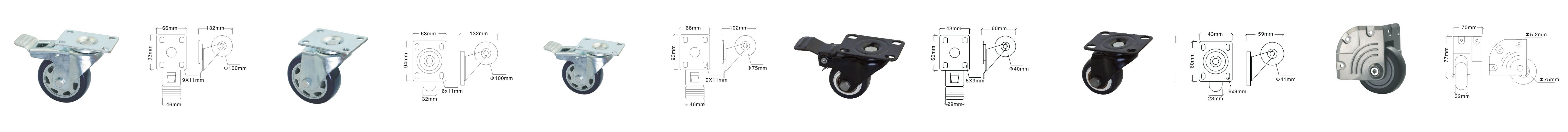 Professional Manufacturer Furniture Caster Wheel Industrial Casterb Caster Wheel Manufacturer