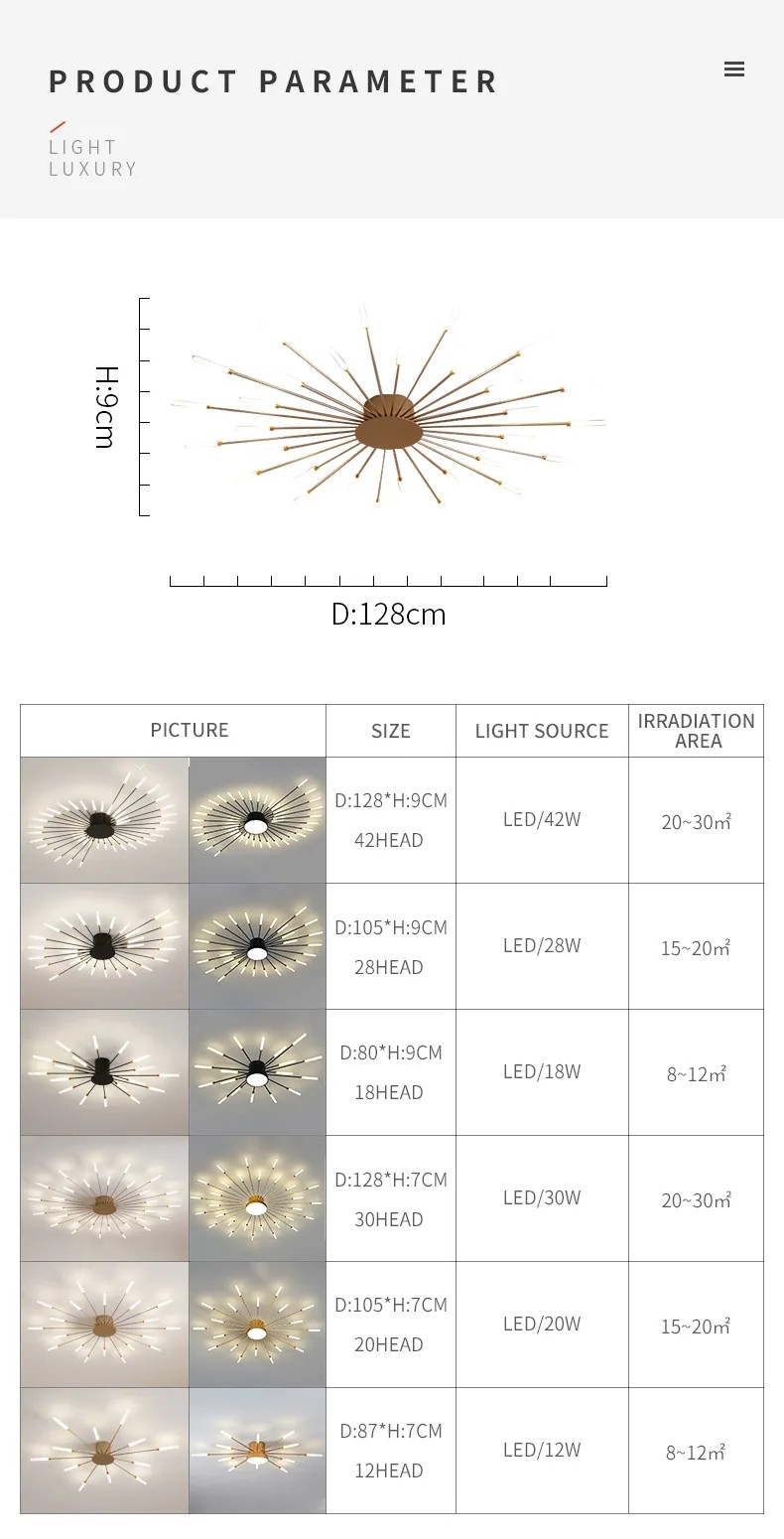 Modern LED ceiling chandelier lamp indoor lighting for home decoration chandeliers ceiling luxury led lights light