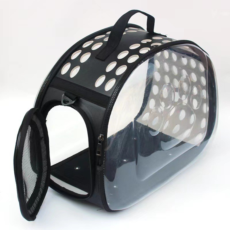 Factory customized wholesale pet carrier bag transparent breathable dog carrier cat carrier pet supplies