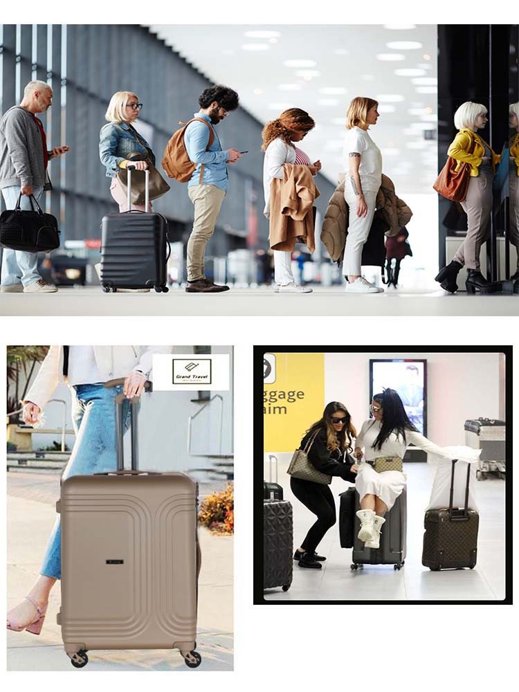 20/24/28 inch size spinner luggage sets abs travel business suitcase promotional gift 360 degree smooth