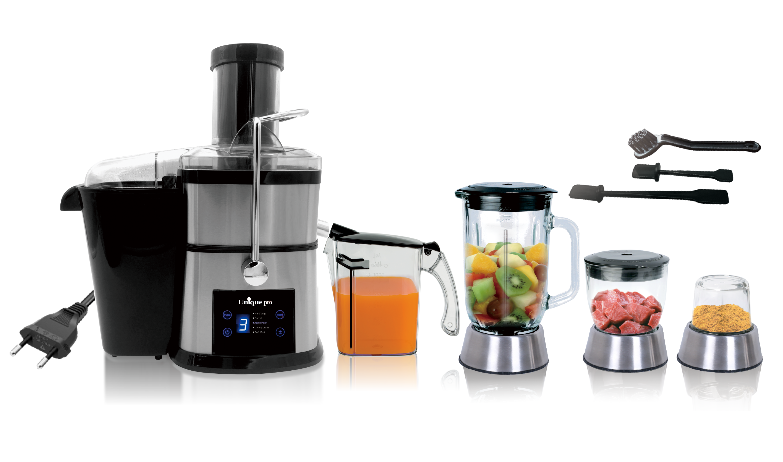 Unique pro Factory Direct Supply OEM Customized Logo smart home appliances multi-function 4 in 1 food processor blender juicer