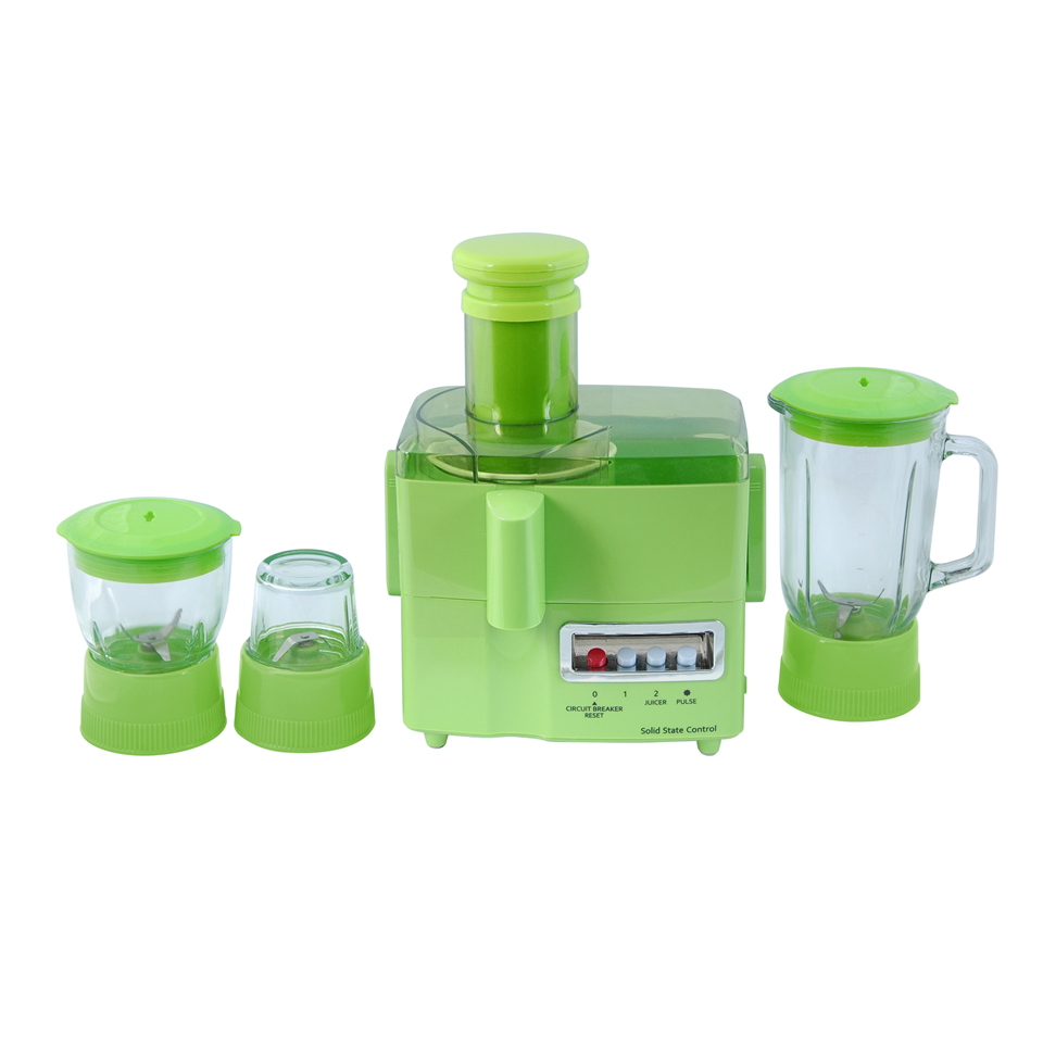 4 in 1 ABS plastic housing 1.5L glass jar Multi-Function Electric fruits juice extractor with mill grinder