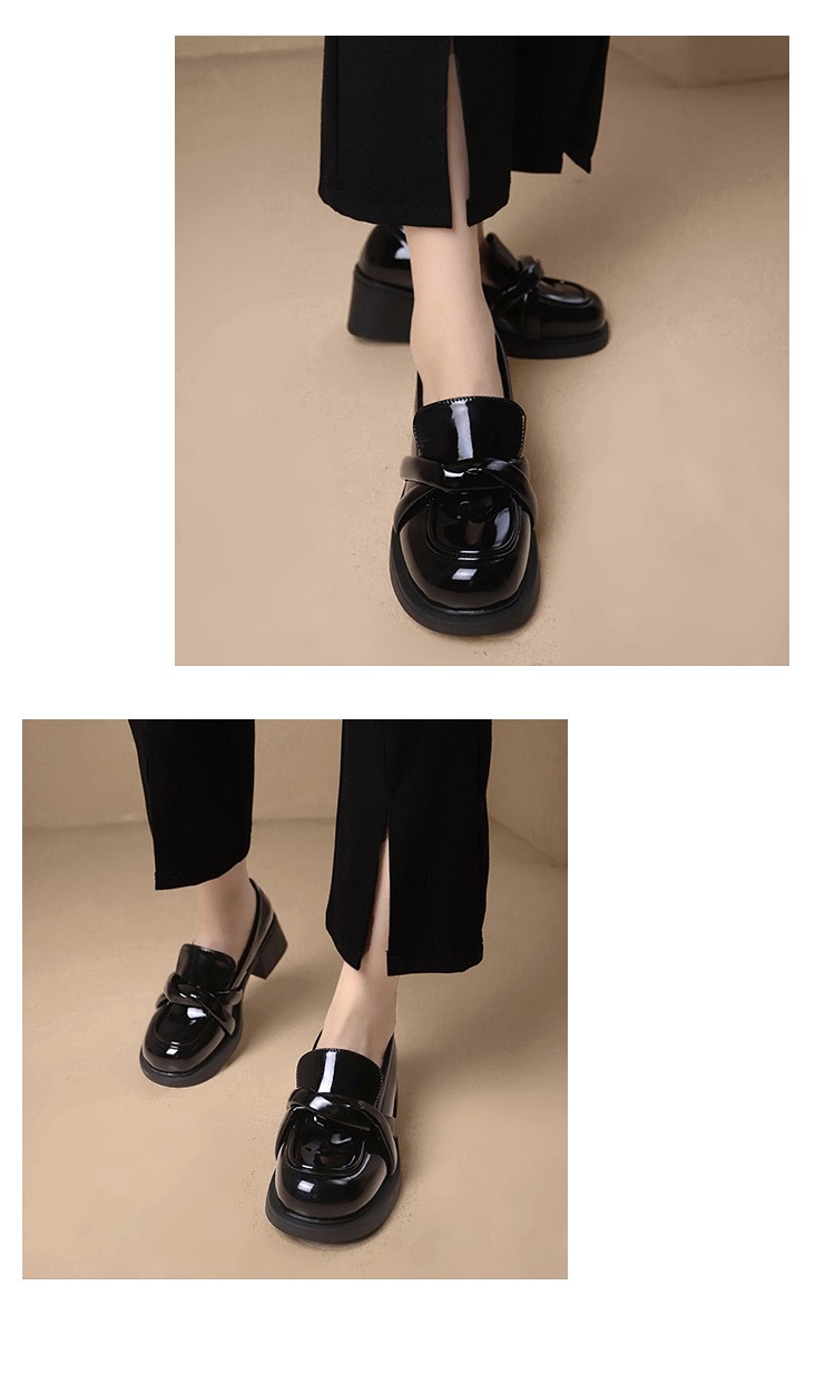 Spring and Autumn 2023 New Wholesale Genuine Leather Versatile Muffin Thick Sole Single Women's Leather Shoes