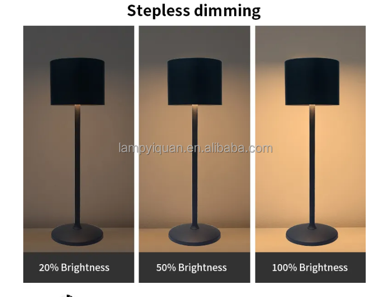 Outdoor Touch Table Lamps Desk Modern Bedrom Light Rechargeable Bar Cordless Restaurant Table Lamp with USB Charging Port