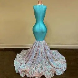 Ocstrade Clothing Manufacturers Custom Sparkly Evening Dresses Glitter Sequin Plunging Neckline Trumpet Long Train Prom Dress