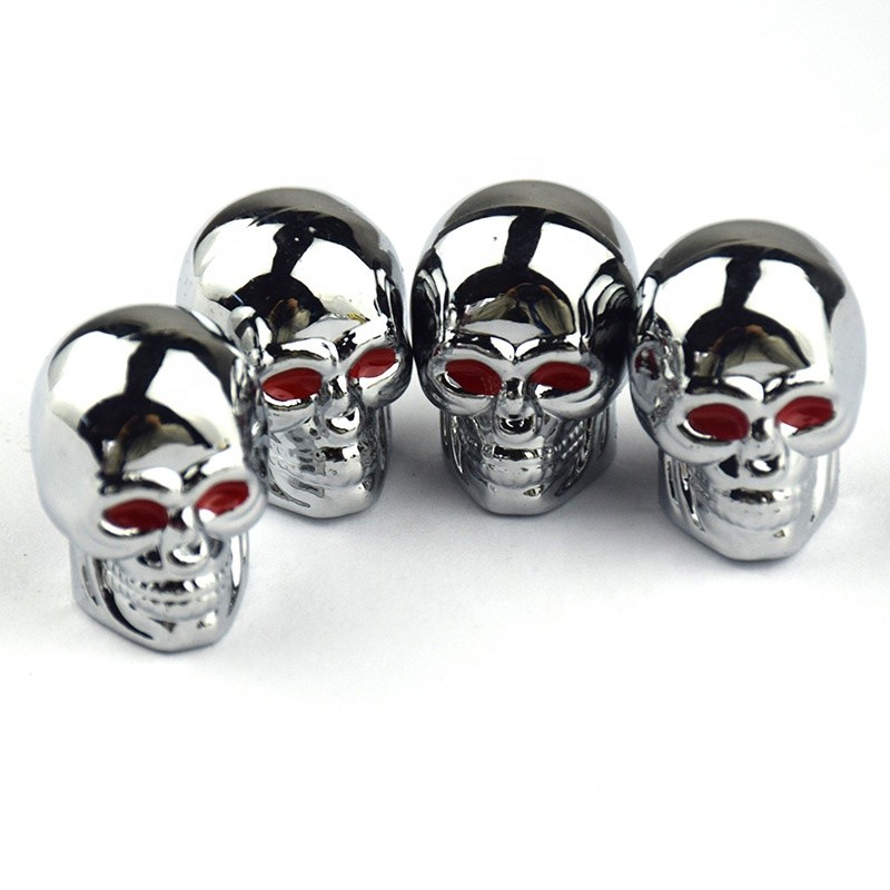 Vtogether V00006300 Bulk Packing Best seller Special Chrome Plastic valve cap skull