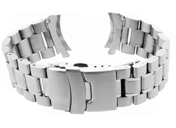 Solid Metal Watch Strap GD017 with Curved Ends HighQuality Solid Watch Stainless Steel Strap 20 - 22mm Watch Bands & Accessories