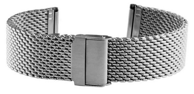 Classic Metal Watch Strap WD011 Silver High Quality Solid Watch Stainless Steel Strap 18 - 24mm Watch Bands & Accessories
