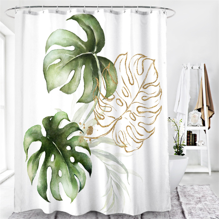 3D digital printing polyester waterproof shower curtain custom toilet curtain bathroom curtain