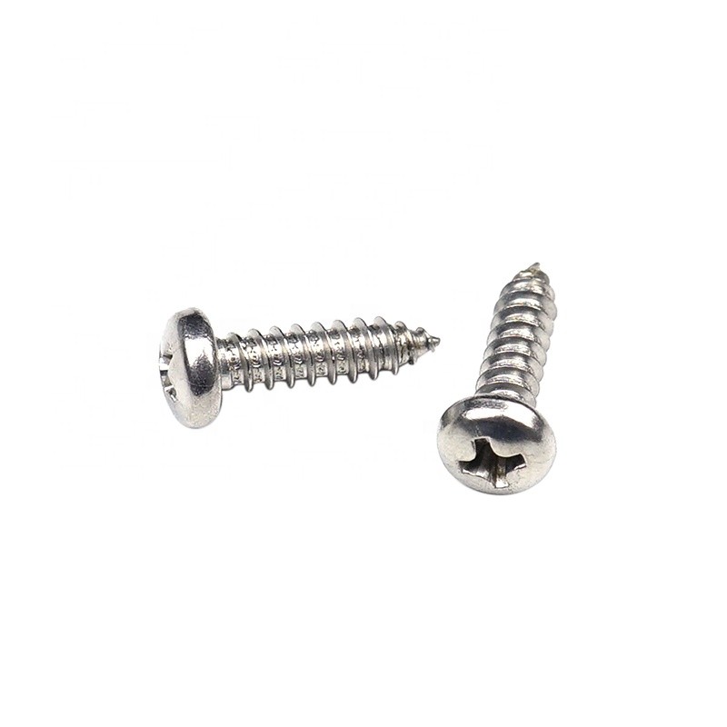 Pan head screw wood cross self-tapping screw phillips full thread stainless steel self tapping screws for metal