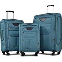 HOT SALE LUXURY SOFT SIDE TRAVEL SUITCASE SET CUSTOMIZED LOGO SPINNER LUGGAGE TROLLEY BAGS FOUR WHEEL ALUMINIUM HANDLE