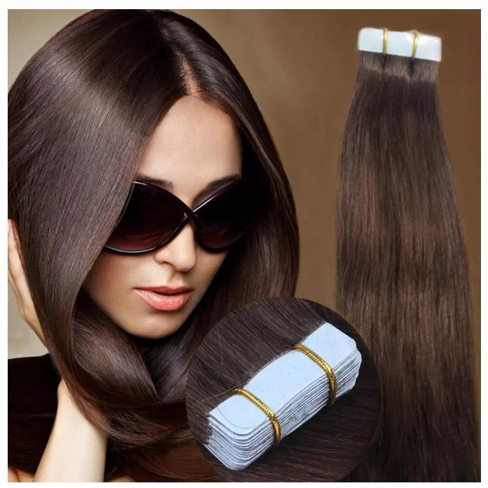 Hot Selling Tape In Human Hair Extensions Indian Virgin Cuticle Intace Tape Ins Extension Tape In Hair Extensions 100Human Hair