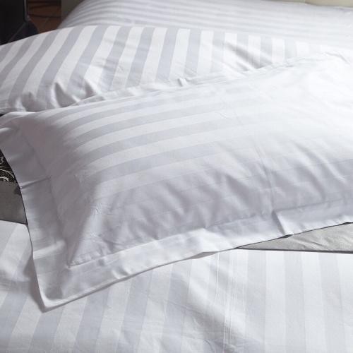 Hotel bedding Fabric Mercerized 80%Cotton20%Polyester 300TC Sateen Stripe Extra Wide White Fabric in Roll