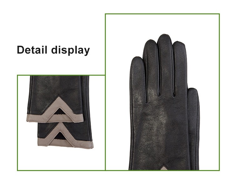 factory custom and wholesale luxury artist driving winter leather fashion gloves and mittens women touch screen