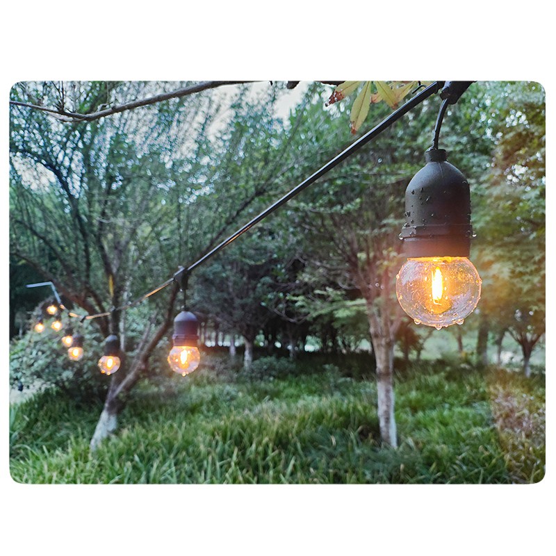 Waterproof 10M 10 LED String Lights line Indoor Outdoor Commercial Grade E26 E27 Street Garden Patio Backyard Holiday String Lig