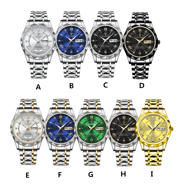 New POEDAGAR 615 Luxury Men Watches Business Top Brand Man Wristwatch Waterproof Luminous Date Week Quartz Men's Watch
