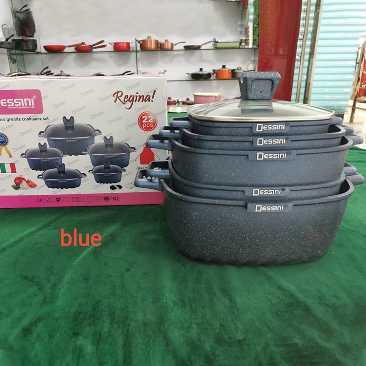22 Pcs Aluminium Die-Casting Dessini panelas masterclass premium home kitchen Non stick Cooking Pot Cookware Sets