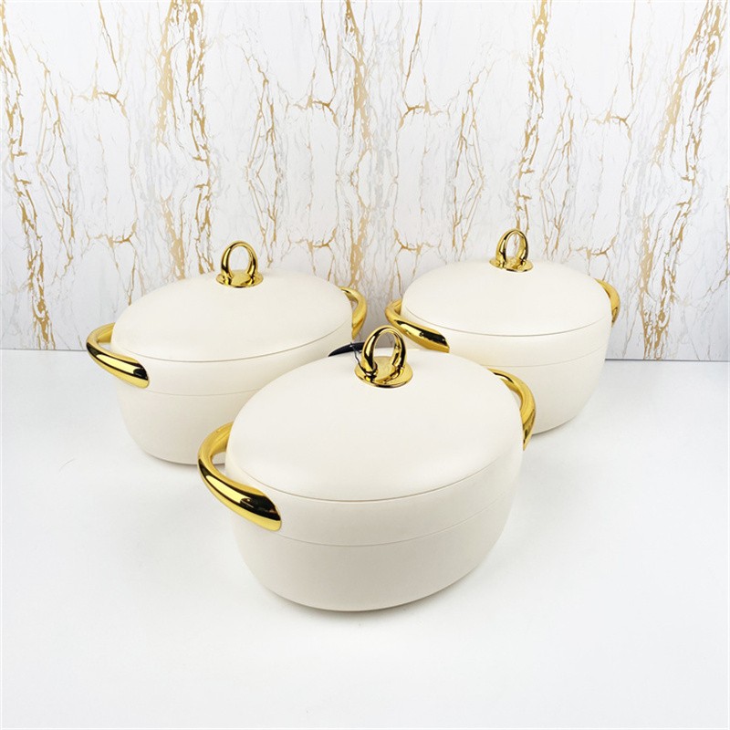 2023 New Design Magnetic Button Thermal Food Container pot luck thermal food container Forever Gold stainless steel Food Warmer