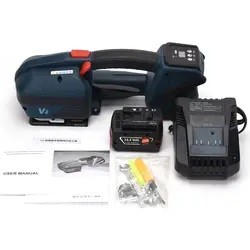 View larger image  Share Hand Manual Plastic Belt Straps V2 Automatic Handheld Wrapping Machine For Pp Pet Straps Electric Strapping Banding Tool