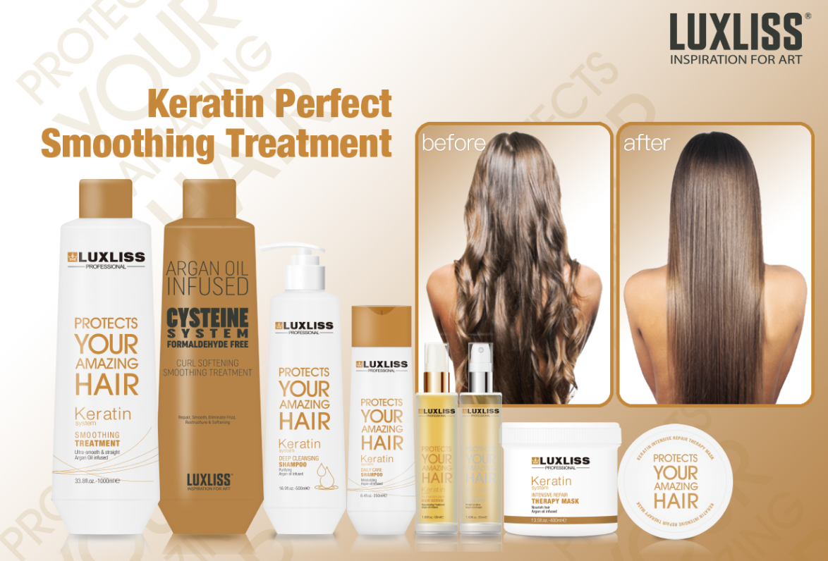 Luxliss High Quality Salon Professional Formaldehyde Free Smoothing Repair Hair Straightening Cream Brazilian Keratin Treatment