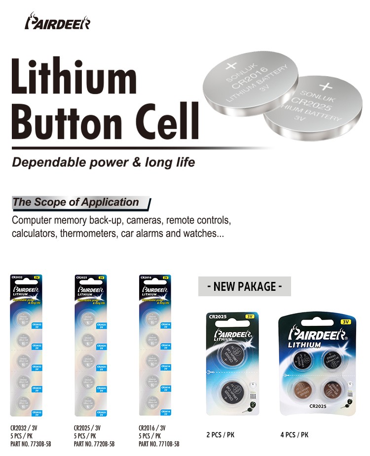 Hot Selling Factory Directly 3v cr2032 h Battery