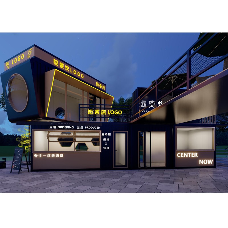Modular Designs Sliding glass luxury model house prefab homes container house