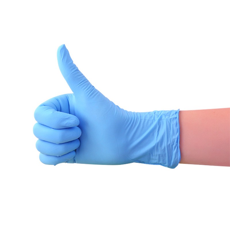 Yulan IV519B Disposable blue nitrile vinyl synthetic gloves