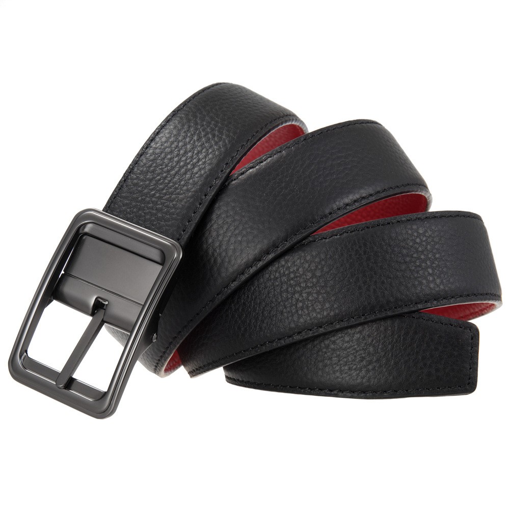 Leisure Top Layer Belt Reversible Buckle Business Comfortable Soft Men Belt