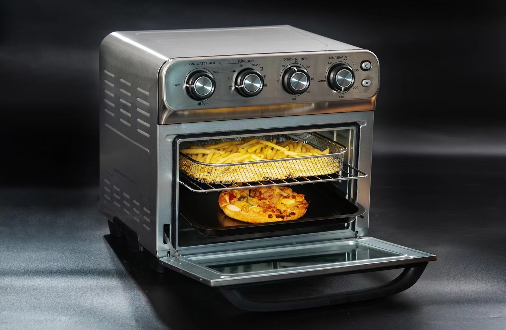 Multiple Function Body Steel Stainless 24L Capacity Air Fryer Oven