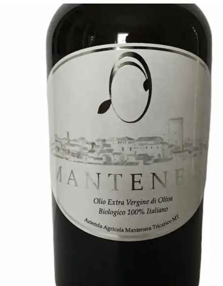 High Italian Quality Organic Extravirgin Mantenera Olive Oil 250 ml for dressing italian olive oil