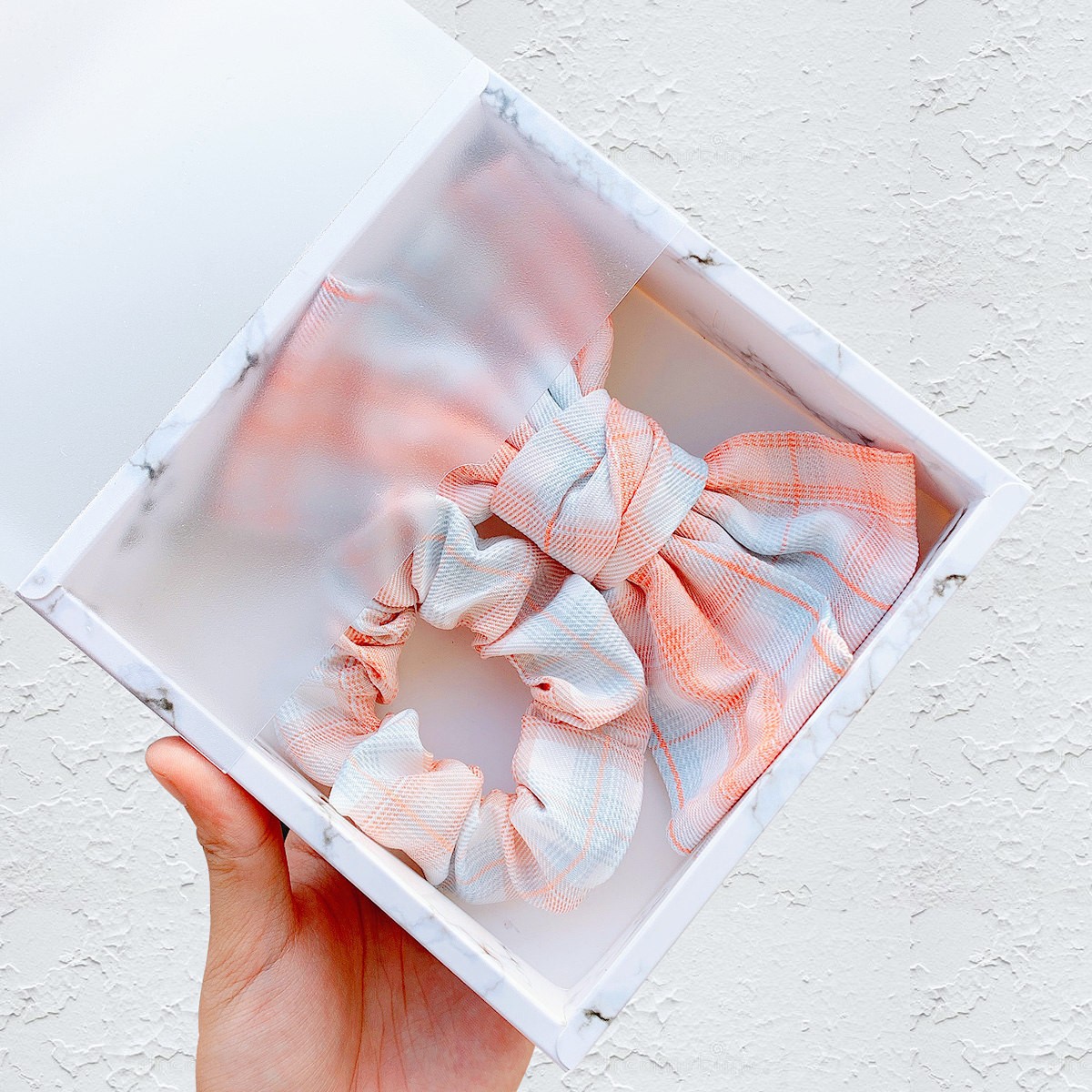Korean style girls hair accessories set Sweet big bow spring clip hair scrunchies gift set