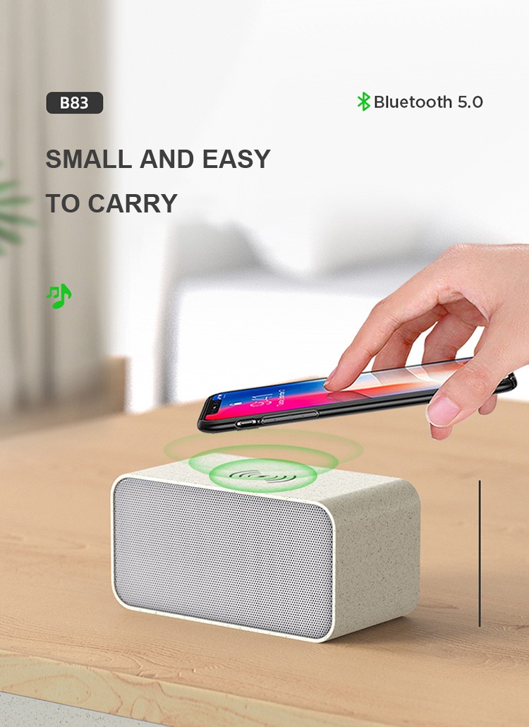 Factory Direct Bluetooth Speaker with Wireless Charger Portable Speaker Bluetooth Wireless Charging Combo Made in China