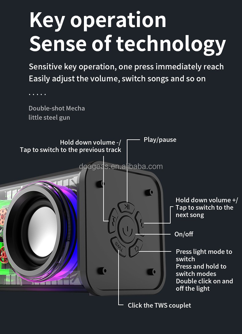 Best Seller Products On Amazon 2023 Portable Professional DJ Party Outdoor Gaming Waterproof Wireless Bluetooth Speaker