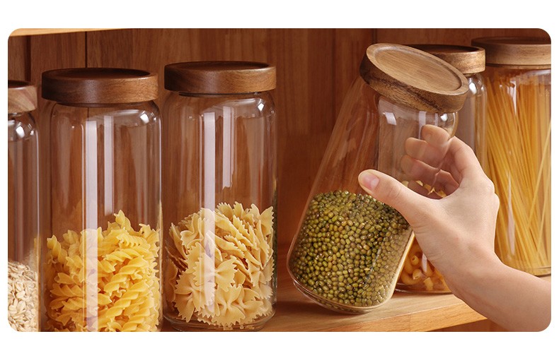 Vietnam Custom Kitchen Storage Glass Mason Jar In Bulk Amber Spice Food Glass Jar With Lid