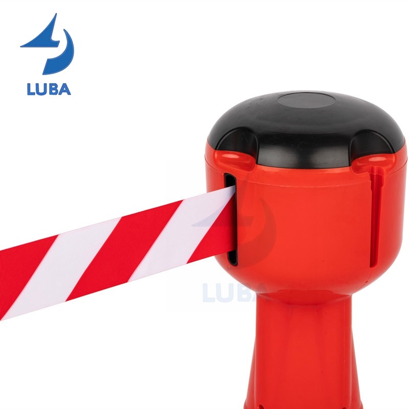 Road Safety 9 Meters Pvc Traffic Retractable Belt Extendable Cone Topper Tape