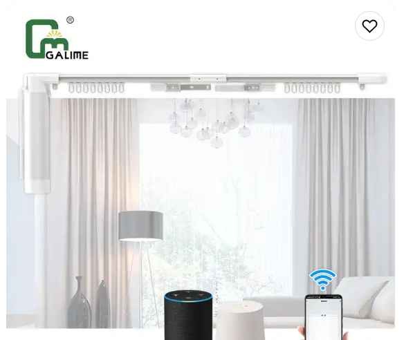 Smart Home Improvement Tuya Motorized Curtains Auto Curtain Smart Amazon Alexa Control Curtain