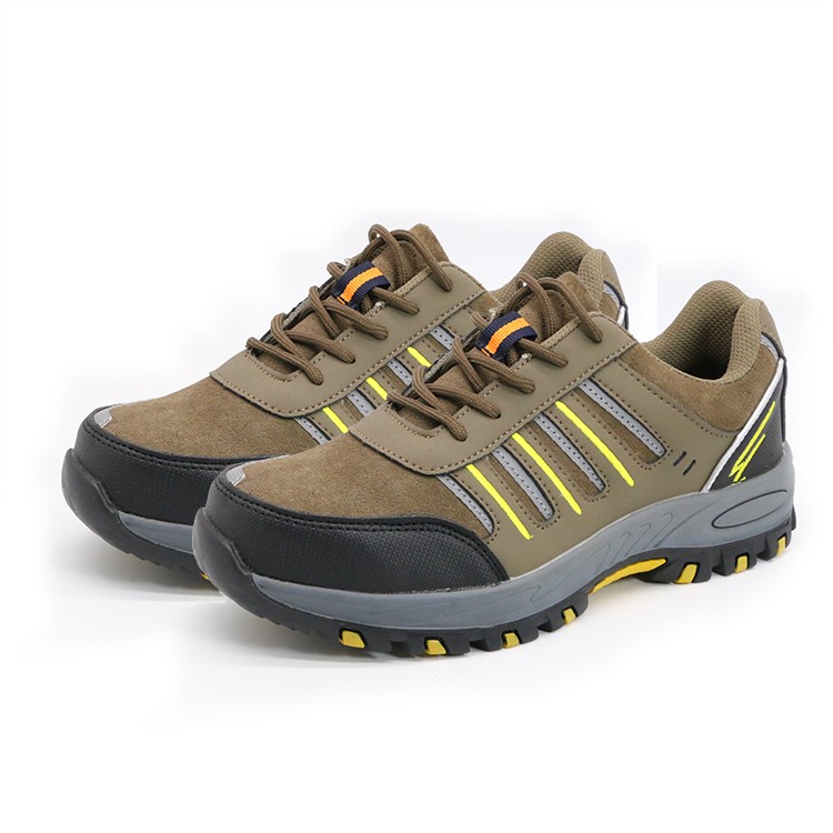 Eti safety rubber outsole anti-slip oil resistant steel toe flying knit sneakers safety shoes work boots