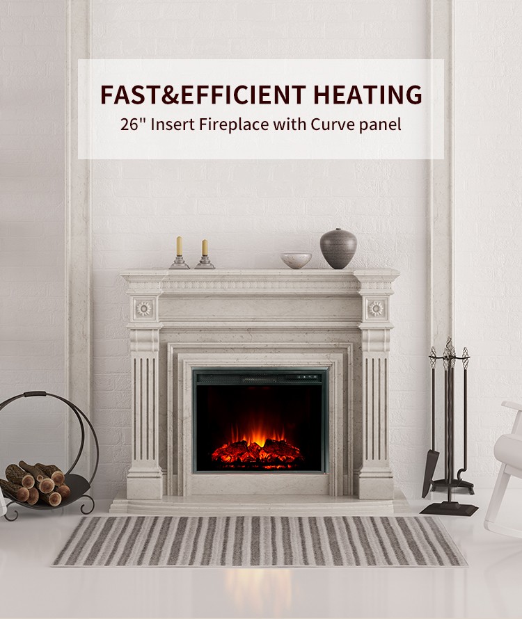 12+ year professional experience manufacturer 3d built in recessed electric glass fireplace with remote