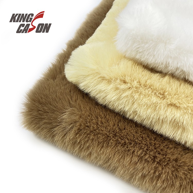 Kingcason Custom Long Pile Polyester Rabbit Faux Fur For Carpets